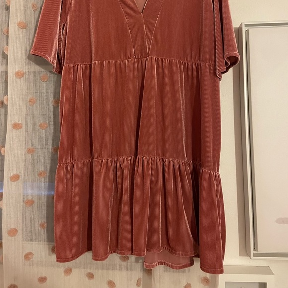 Zara Pink Velvet Dress - Picture 3 of 5